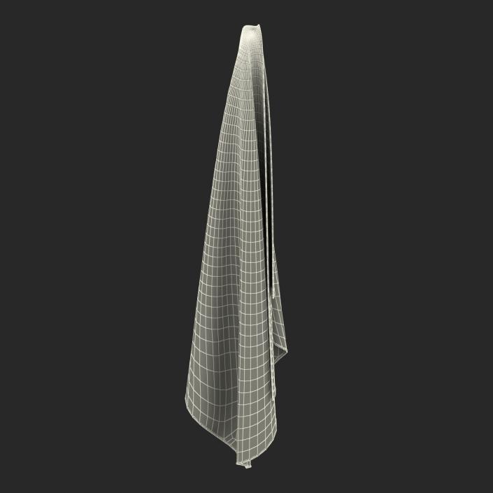 Hanging Bathroom Towel Yellow 3D model