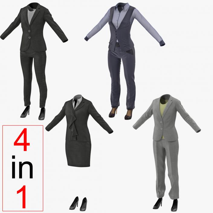 Women Suits 3D Models Collection 2 3D model