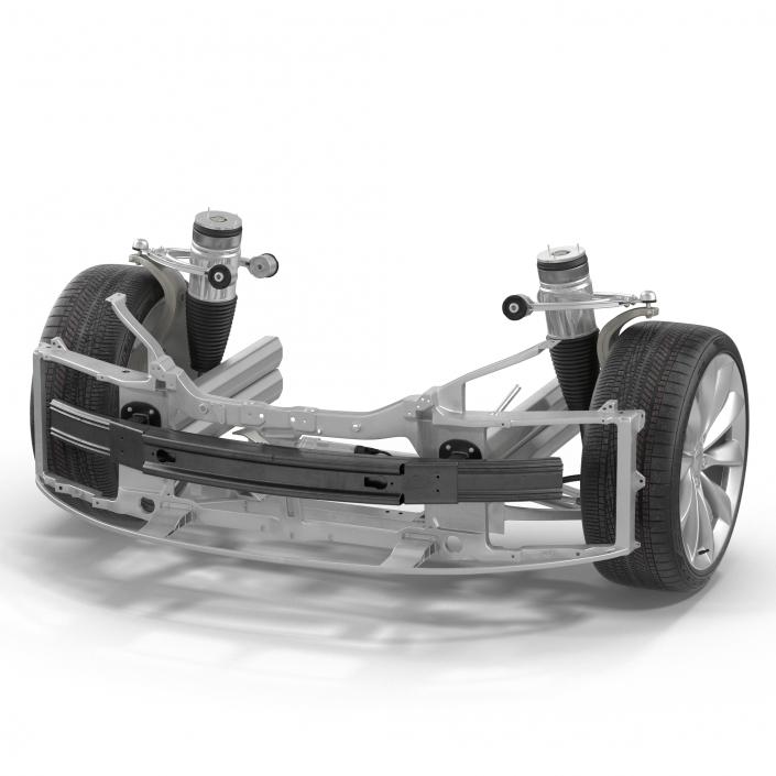 3D model Tesla Model S Front Suspension