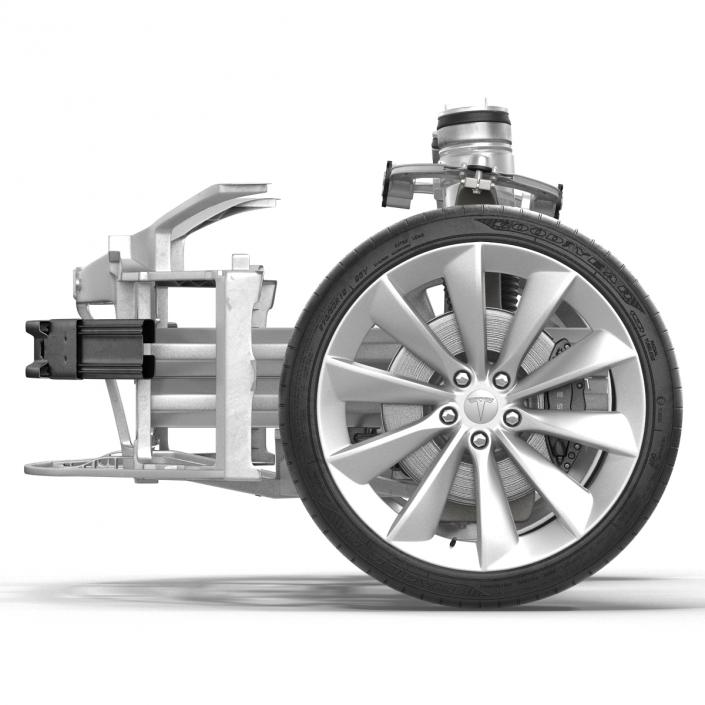 3D model Tesla Model S Front Suspension