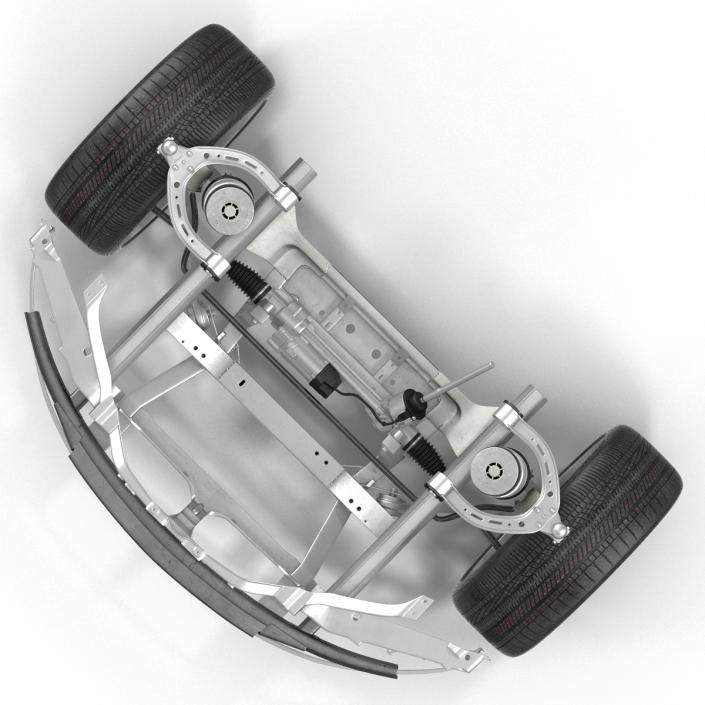 3D model Tesla Model S Front Suspension