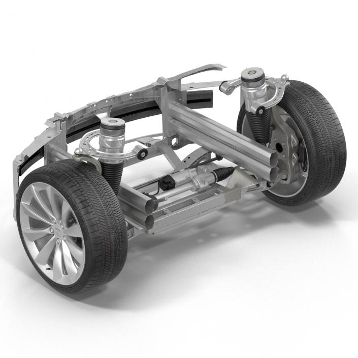 3D model Tesla Model S Front Suspension