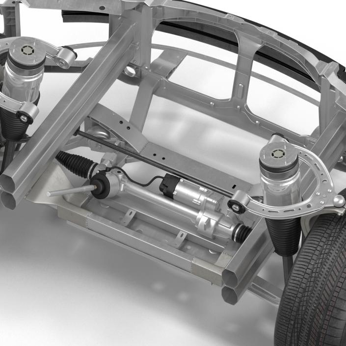 3D model Tesla Model S Front Suspension