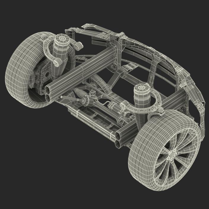 3D model Tesla Model S Front Suspension