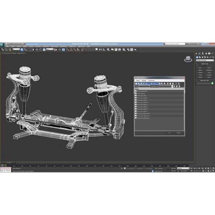 Tesla Model S Front Suspension 3 3D