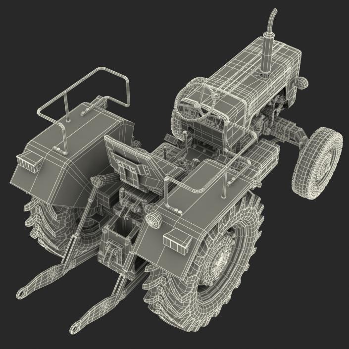 3D model Tractor Mahindra 395 DI Rigged