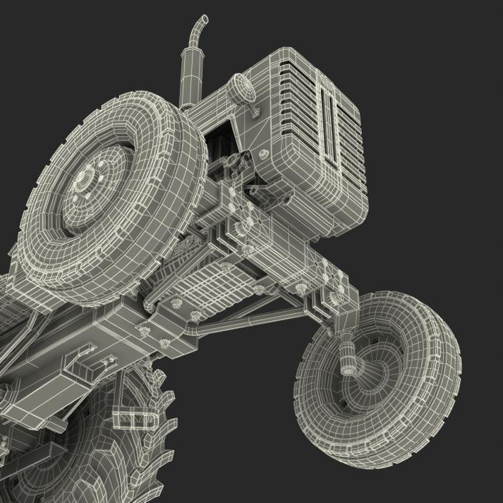 3D model Tractor Mahindra 395 DI Rigged