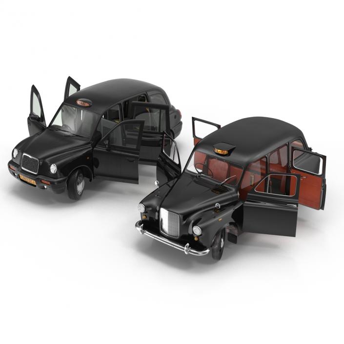 London Cabs Rigged Collection 3D model