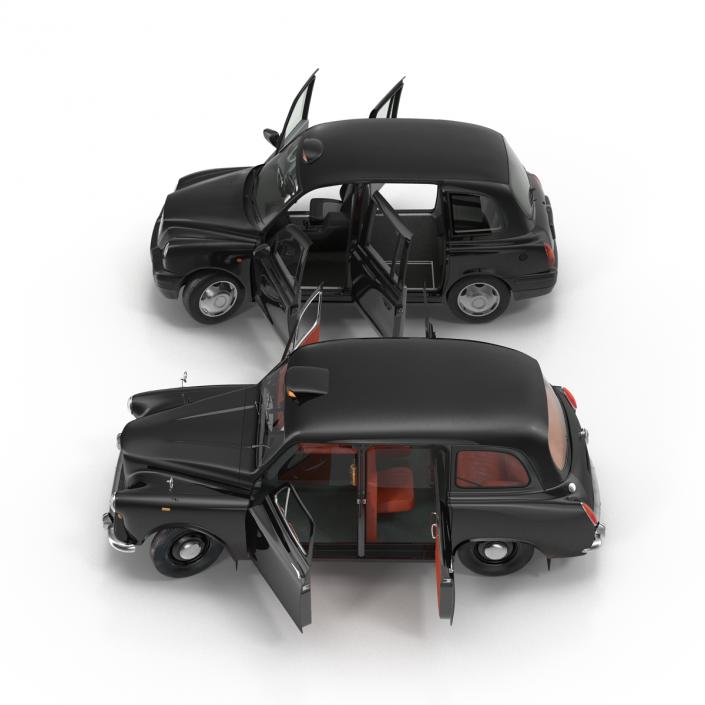 London Cabs Rigged Collection 3D model