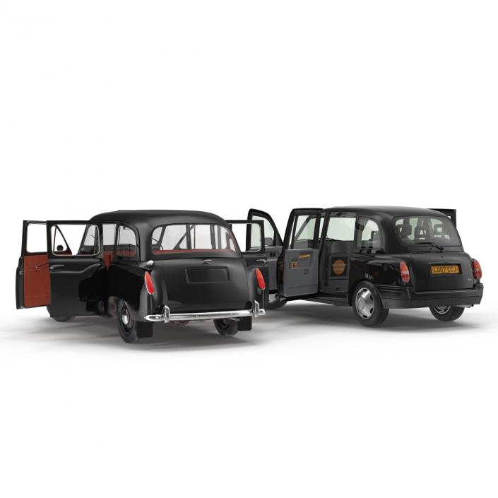 London Cabs Rigged Collection 3D model