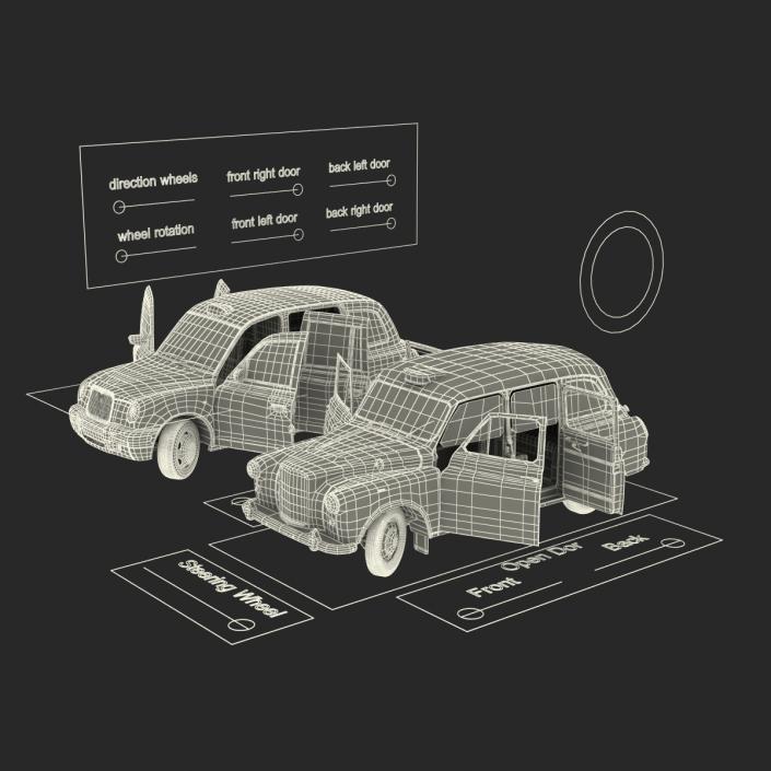 London Cabs Rigged Collection 3D model