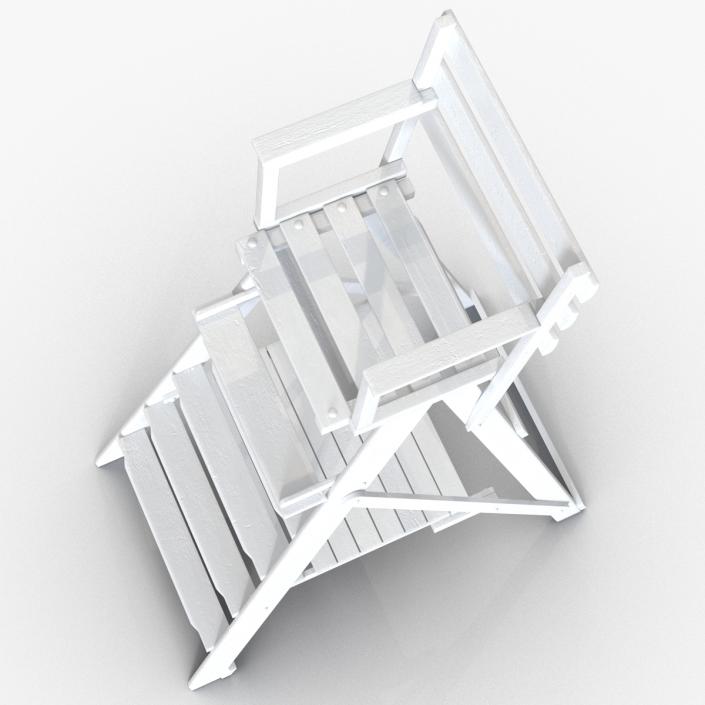 3D Classic Umpire Chair White