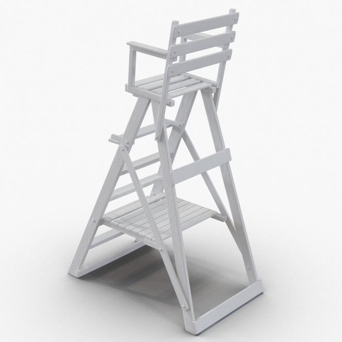 3D Classic Umpire Chair White