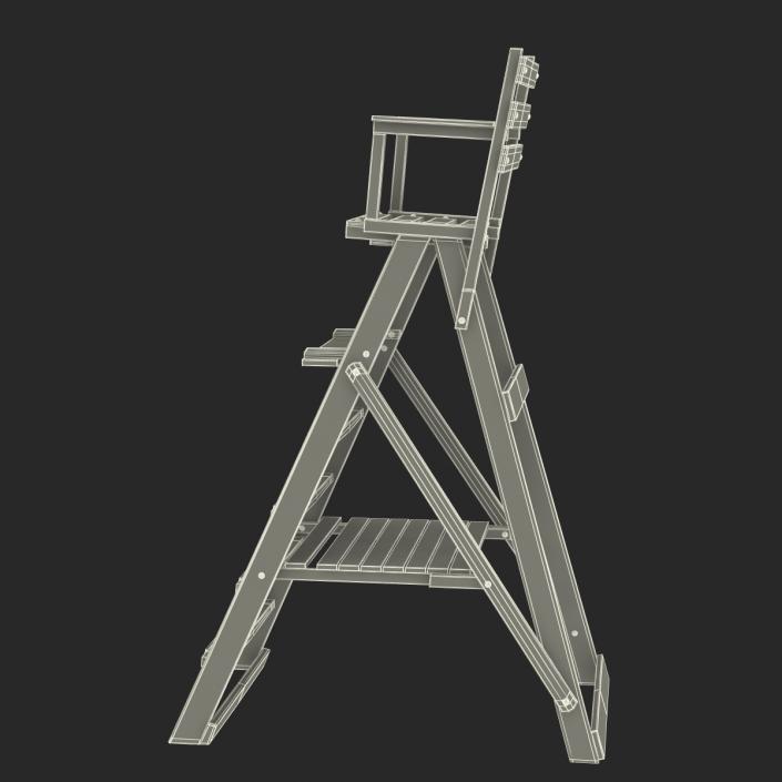 3D Classic Umpire Chair White