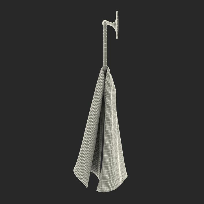 3D model Hanging Bathroom Towel 2 Green