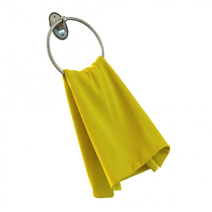 3D Hanging Bathroom Towel 2 Yellow