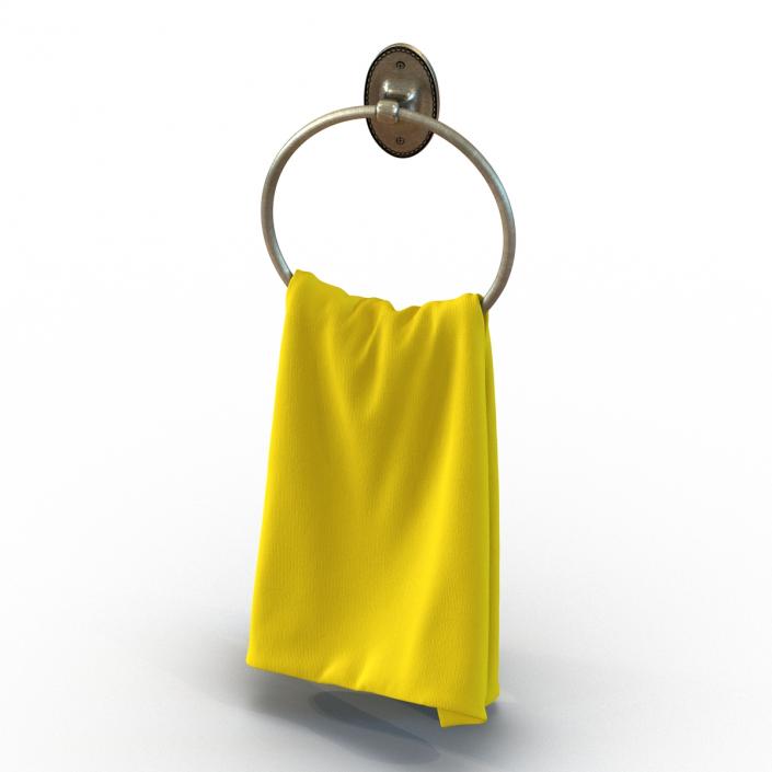 3D Hanging Bathroom Towel 2 Yellow