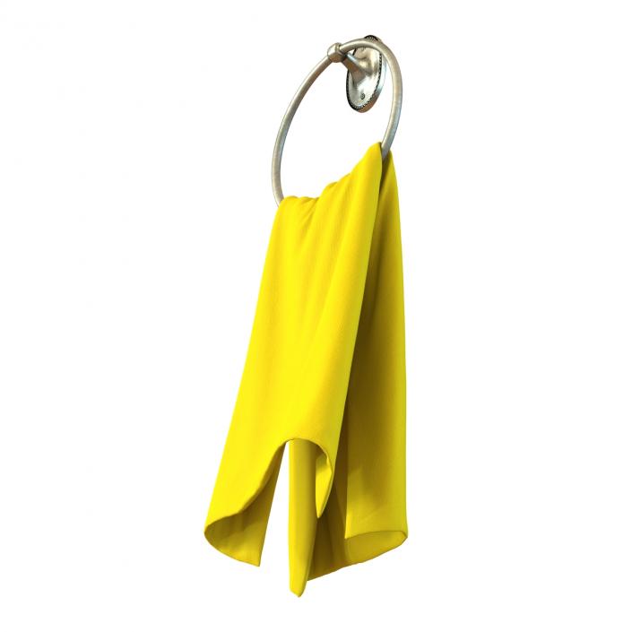 3D Hanging Bathroom Towel 2 Yellow