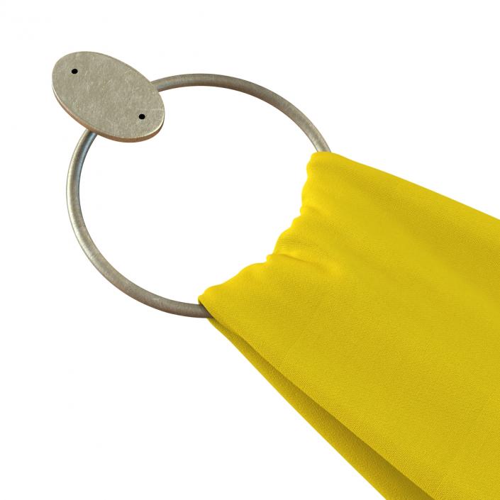 3D Hanging Bathroom Towel 2 Yellow