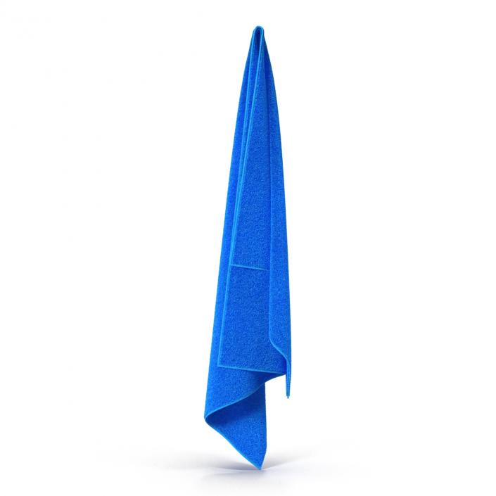 Hanging Bathroom Towel Blue 3D