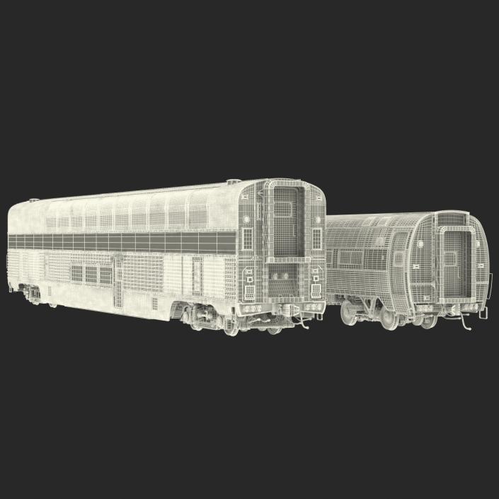 Railroad Passenger Cars Collection 3D model