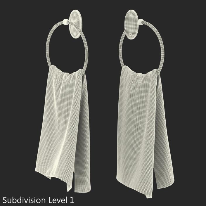 Hanging Bathroom Towel 2 3D model