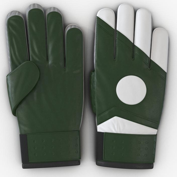 Goalie Gloves Green 3D model