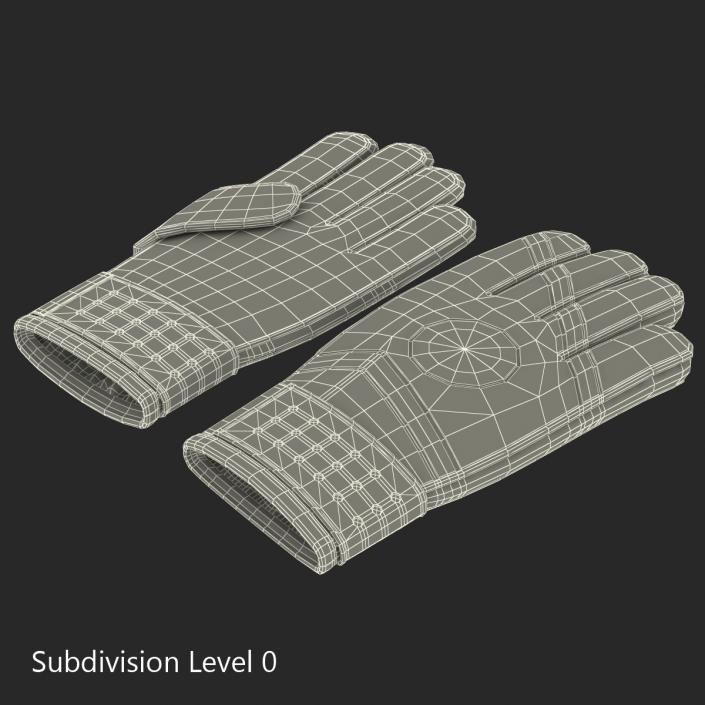 Goalie Gloves Green 3D model