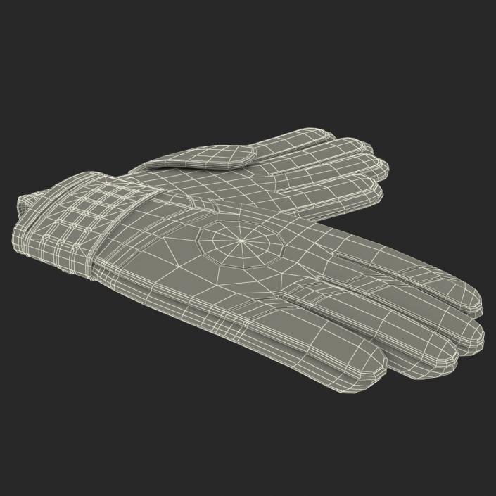 Goalie Gloves Green 3D model