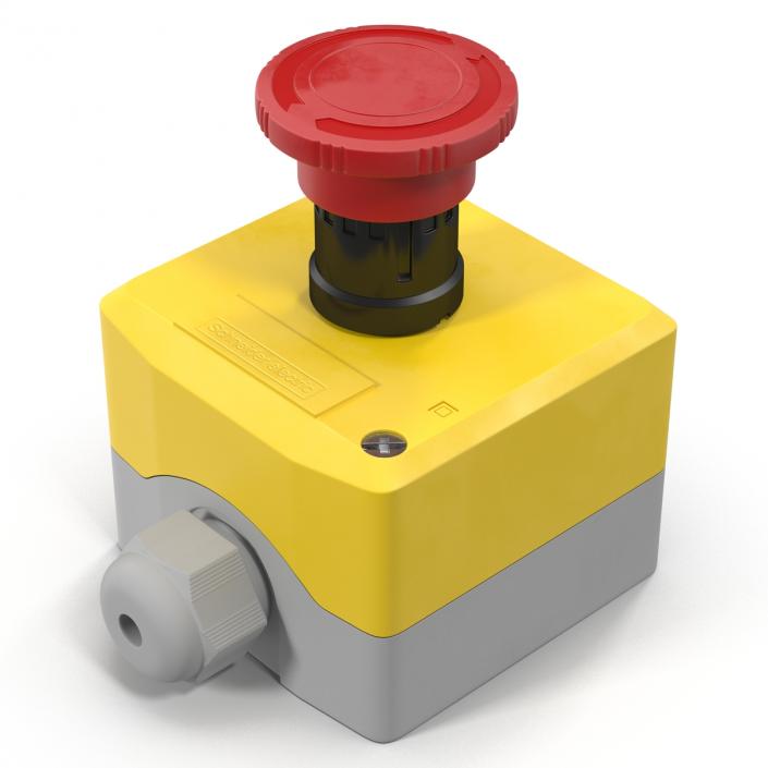 Industrial Push Button Switch 3D model