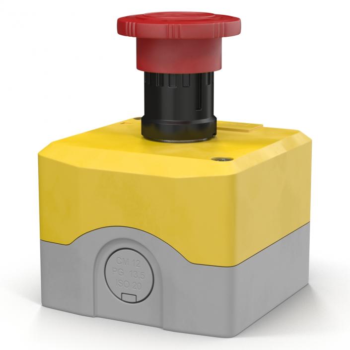 Industrial Push Button Switch 3D model