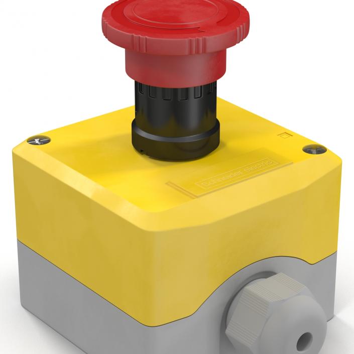 Industrial Push Button Switch 3D model