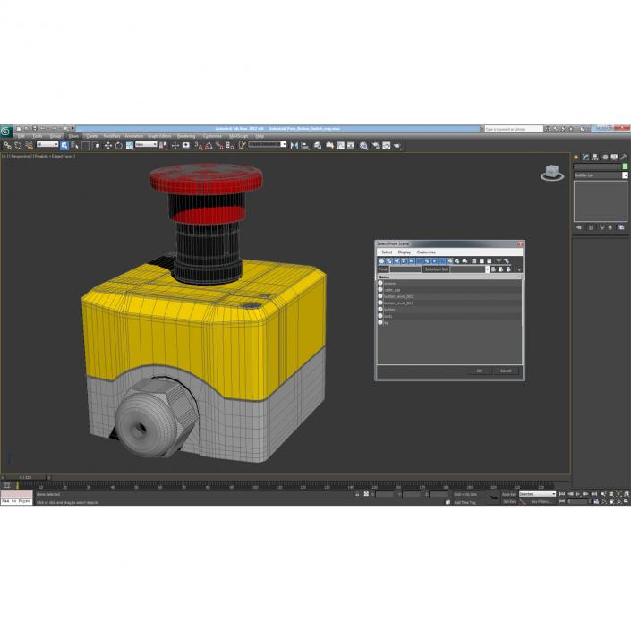 Industrial Push Button Switch 3D model