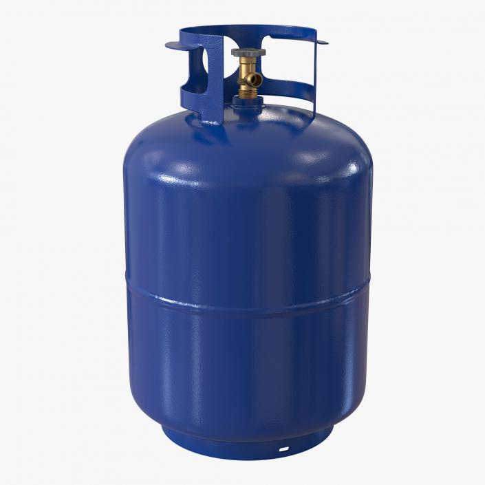 Gas Cylinder Blue 3D