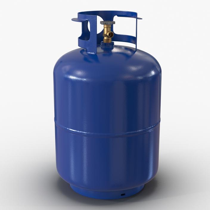 Gas Cylinder Blue 3D