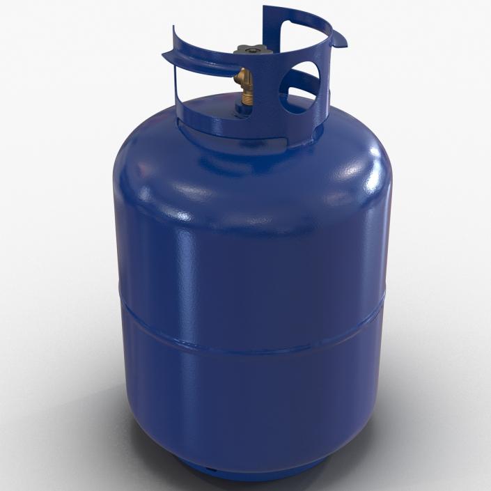 Gas Cylinder Blue 3D