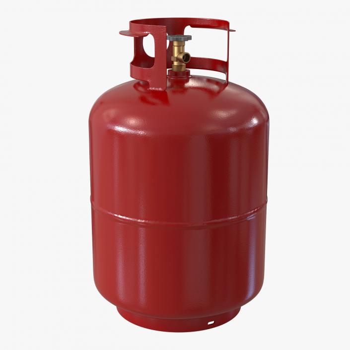 3D Gas Cylinder Red