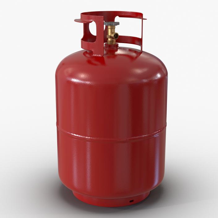 3D Gas Cylinder Red