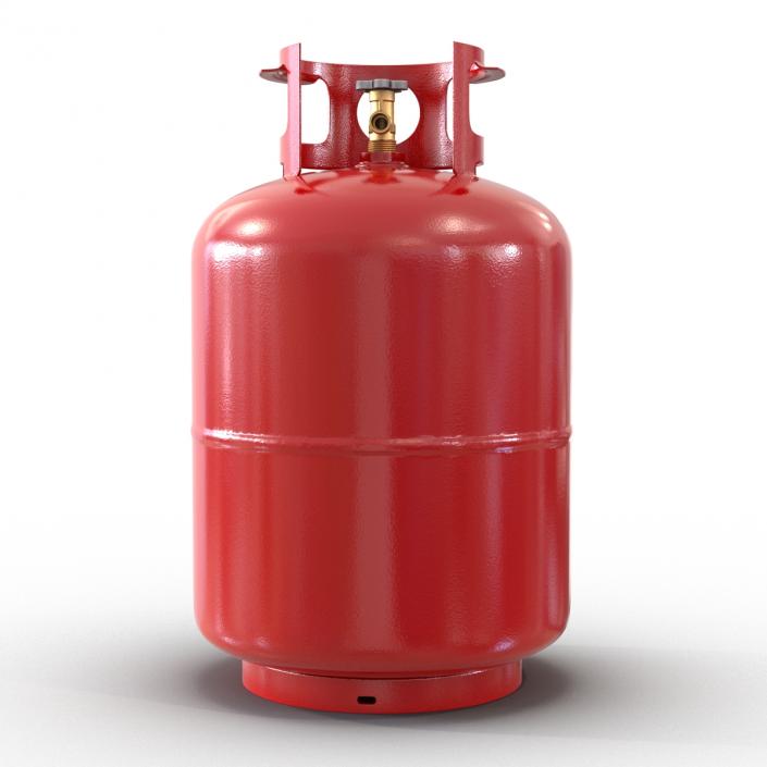 3D Gas Cylinder Red