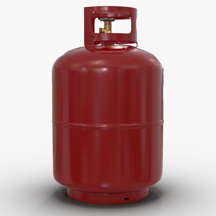 3D Gas Cylinder Red