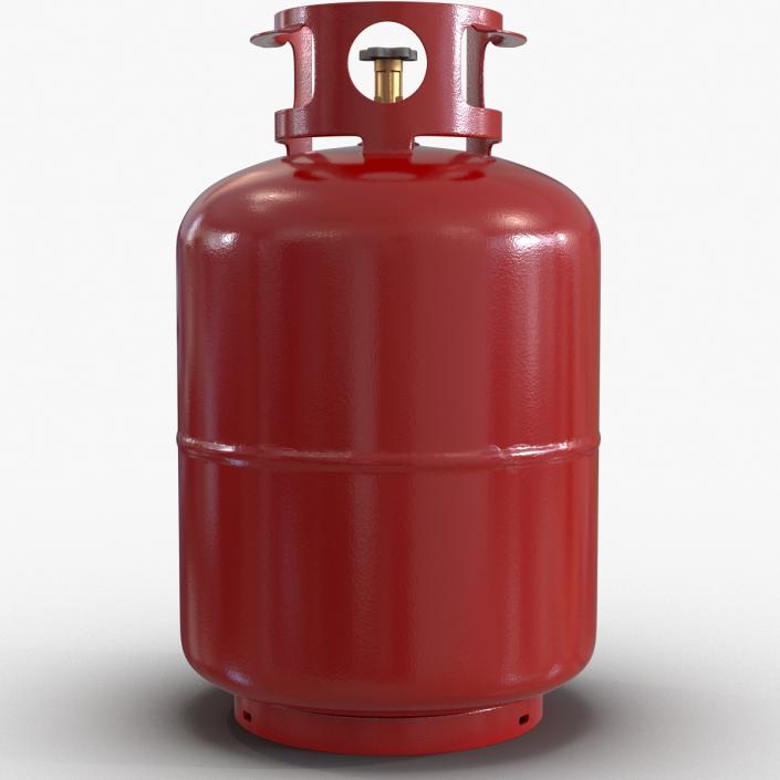 3D Gas Cylinder Red