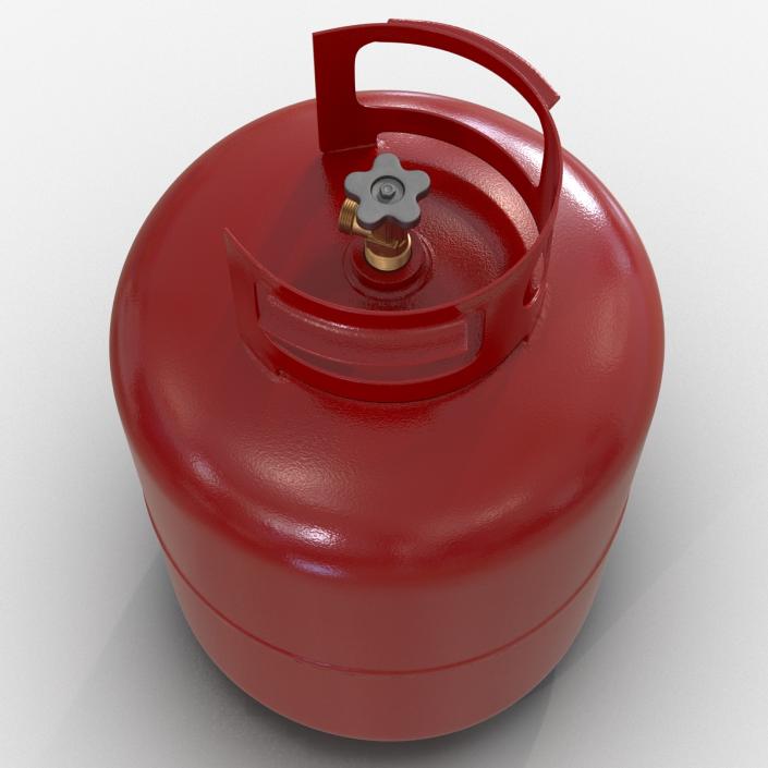 3D Gas Cylinder Red