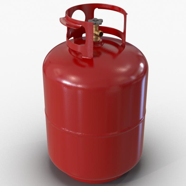 3D Gas Cylinder Red