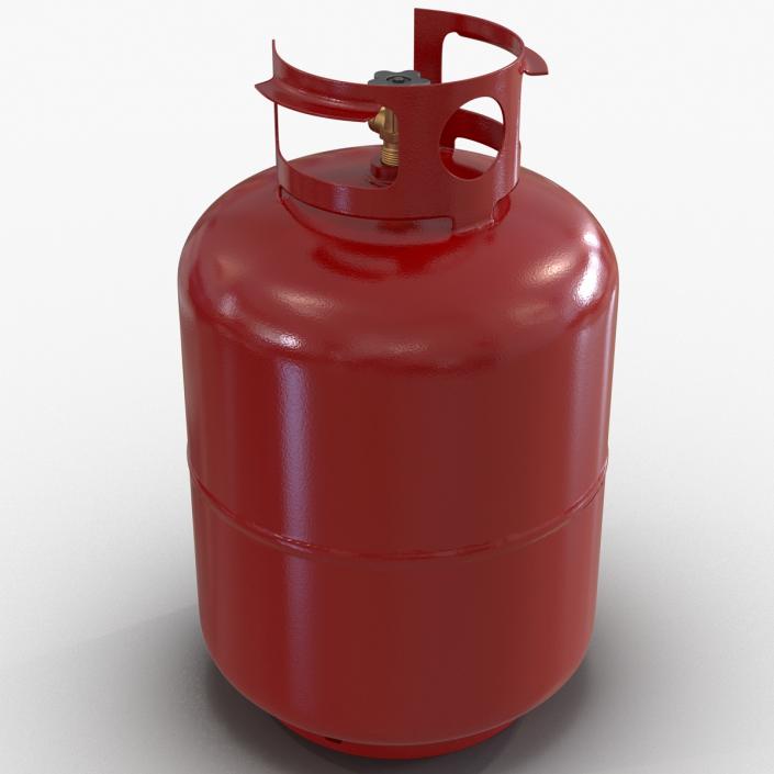 3D Gas Cylinder Red