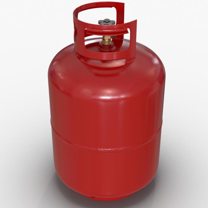 3D Gas Cylinder Red