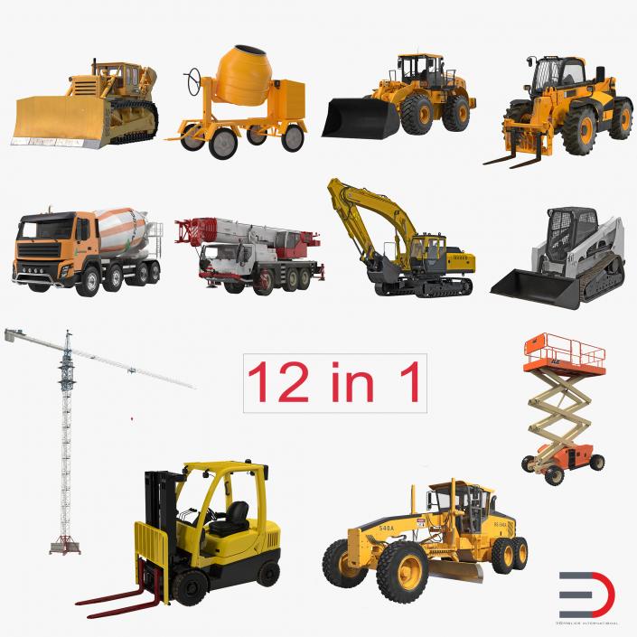 Construction Vehicles Collection 3D