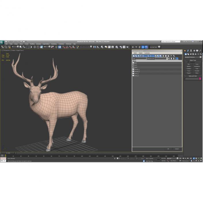 3D model Elk Pose 2