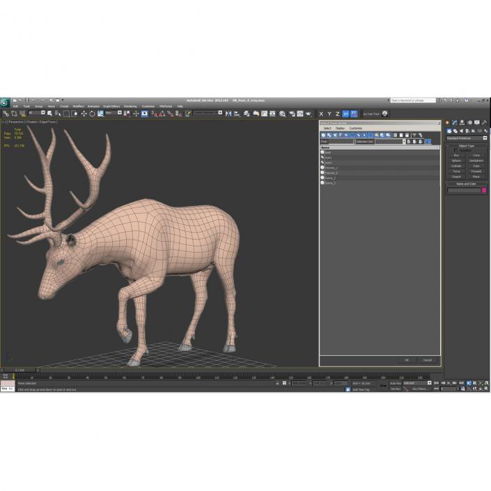 3D model Elk Pose 4