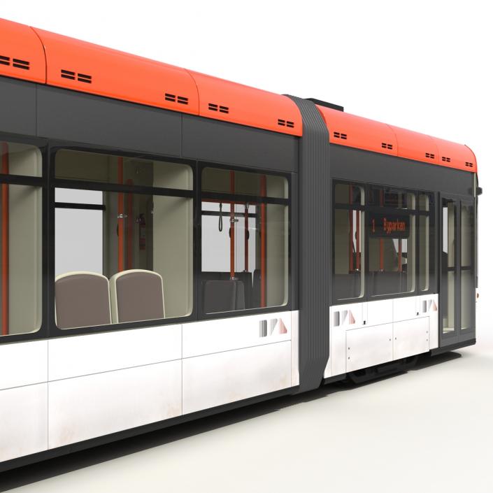 Light Rail Train Bybanen 3D model