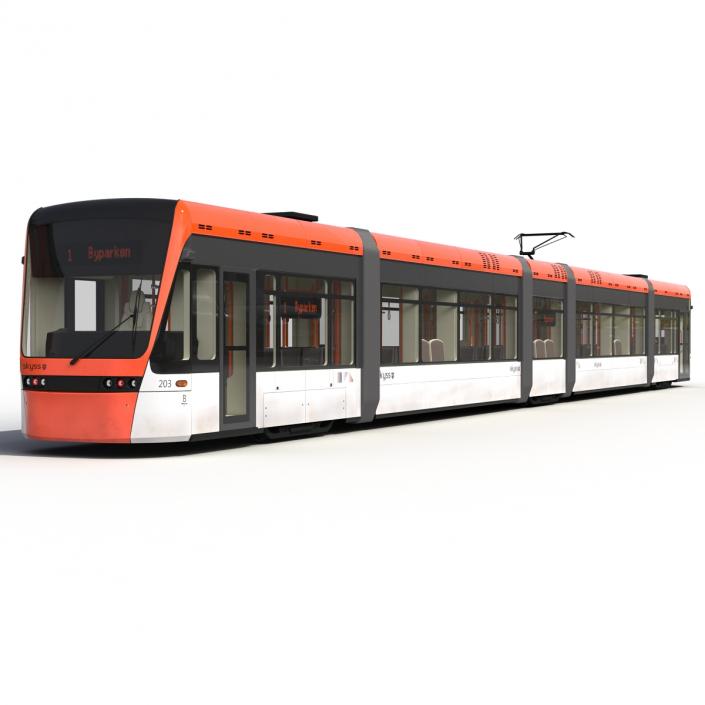 Light Rail Train Bybanen 3D model